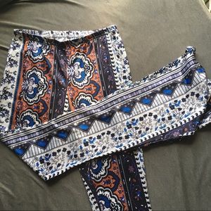 Patterned Flare Pants